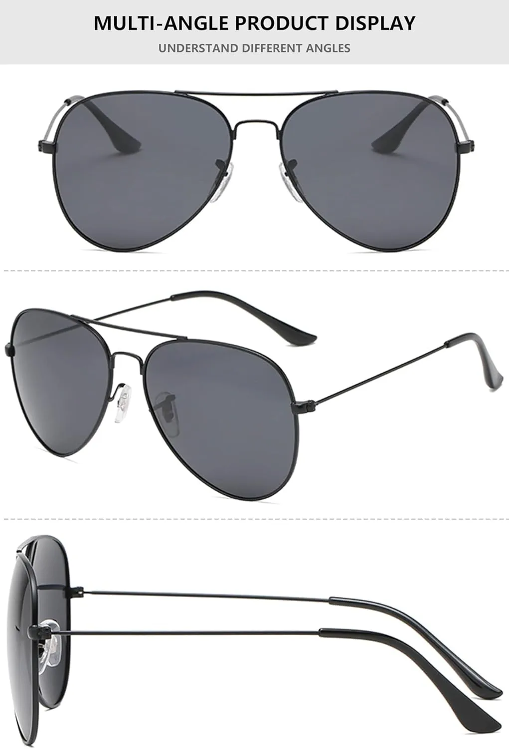 Classic Metal Polarized Sunglasses Men Women Pilot Aviator Sun Glasses for Outdoor