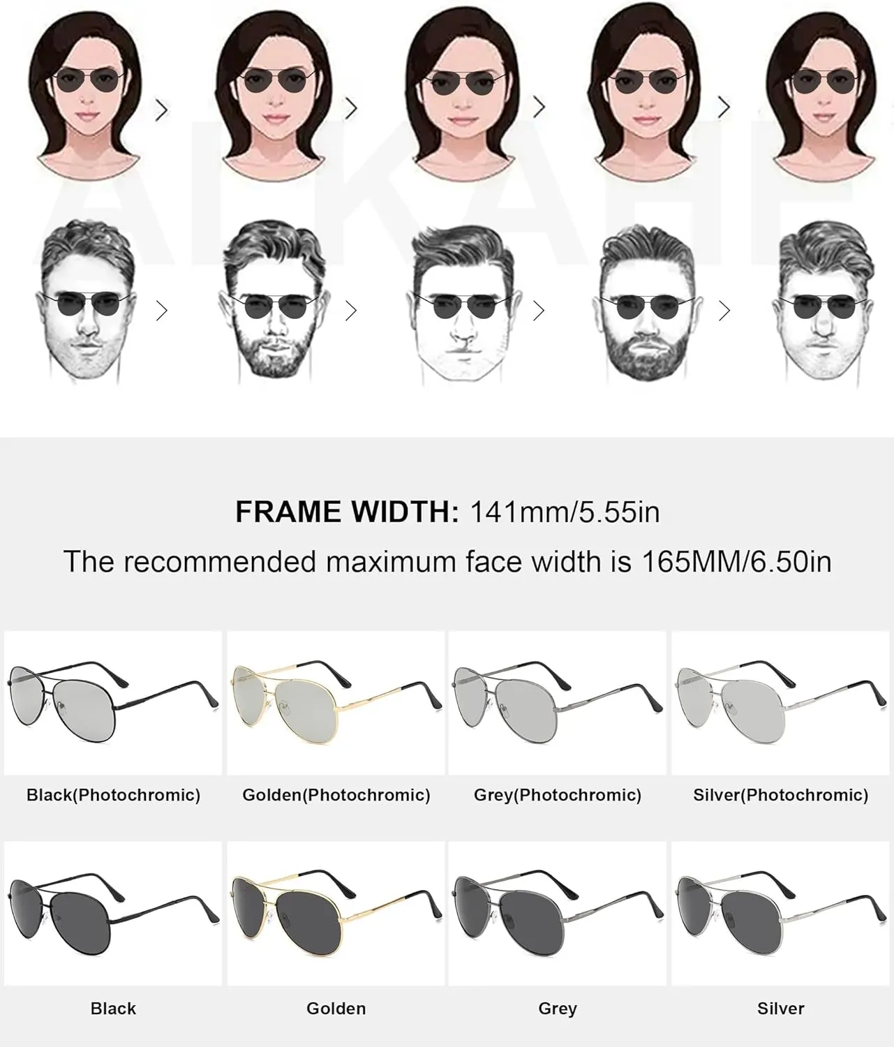 Classic Pilot Sunglasses for Women Men Polarized Aviator Military Style Spring Hinge Metal Sun Glasses