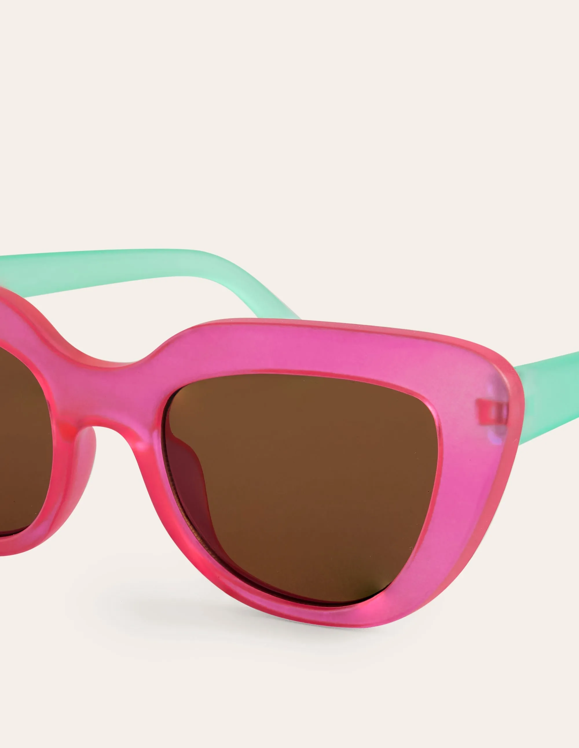 Classic Sunglasses-Pink and Green Colourblock