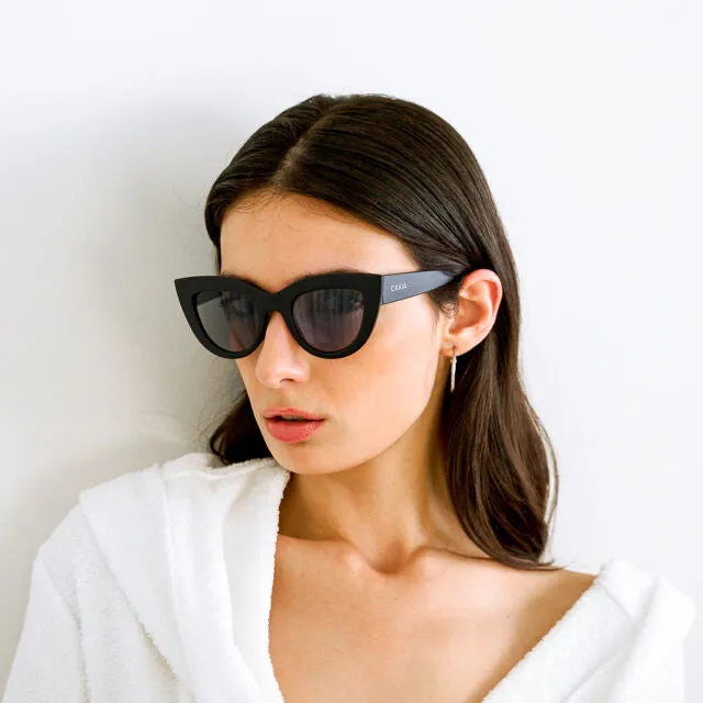CLAUDIA CAT EYE SUNGLASSES - Black