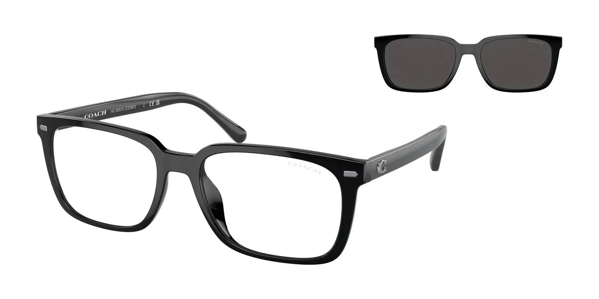 Coach CK470 HC8357U Eyeglasses with Sun-clips | Size 57