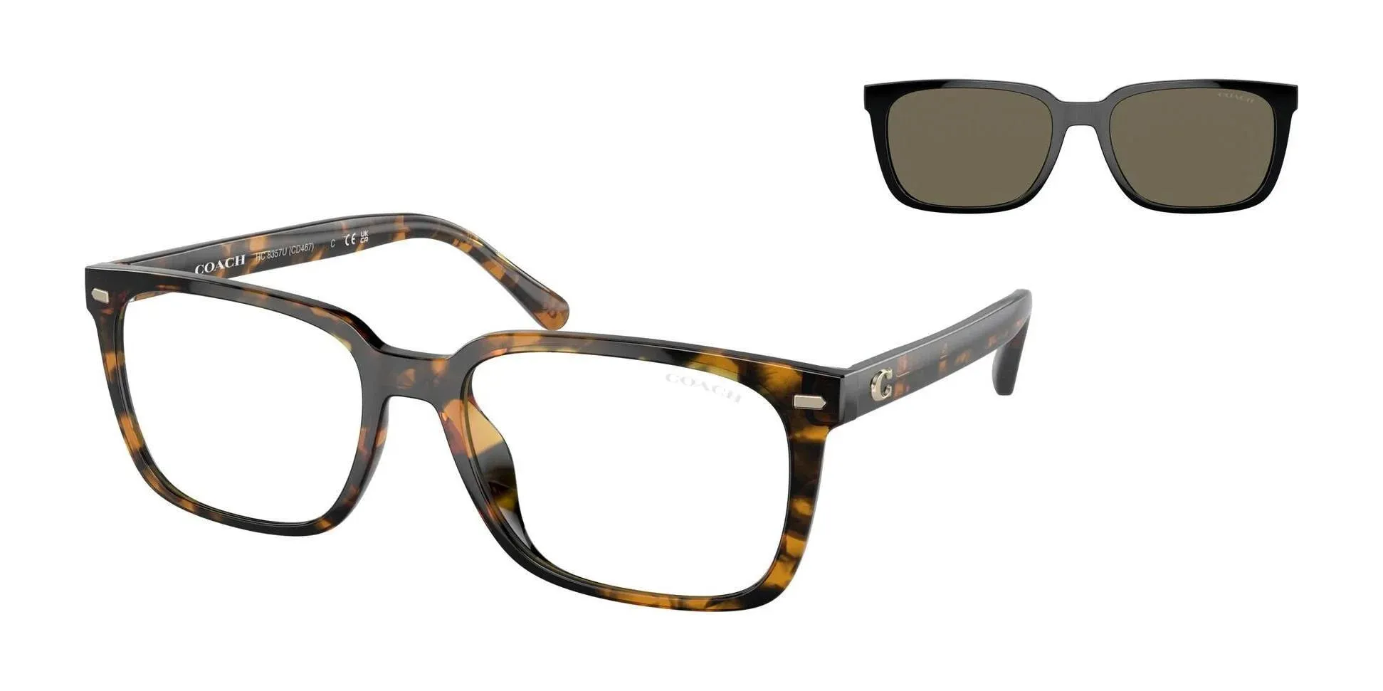 Coach CK470 HC8357U Eyeglasses with Sun-clips | Size 57