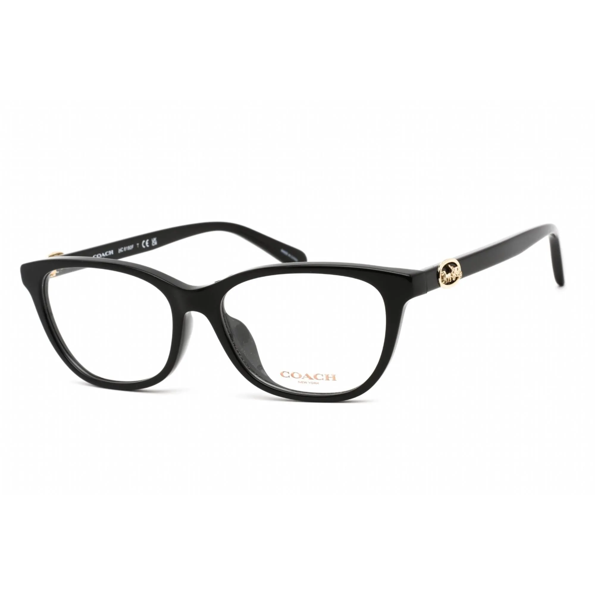 Coach Women's Eyeglasses - Clear Demo Lens Black Plastic Cat Eye Frame | 0HC6180F 5002