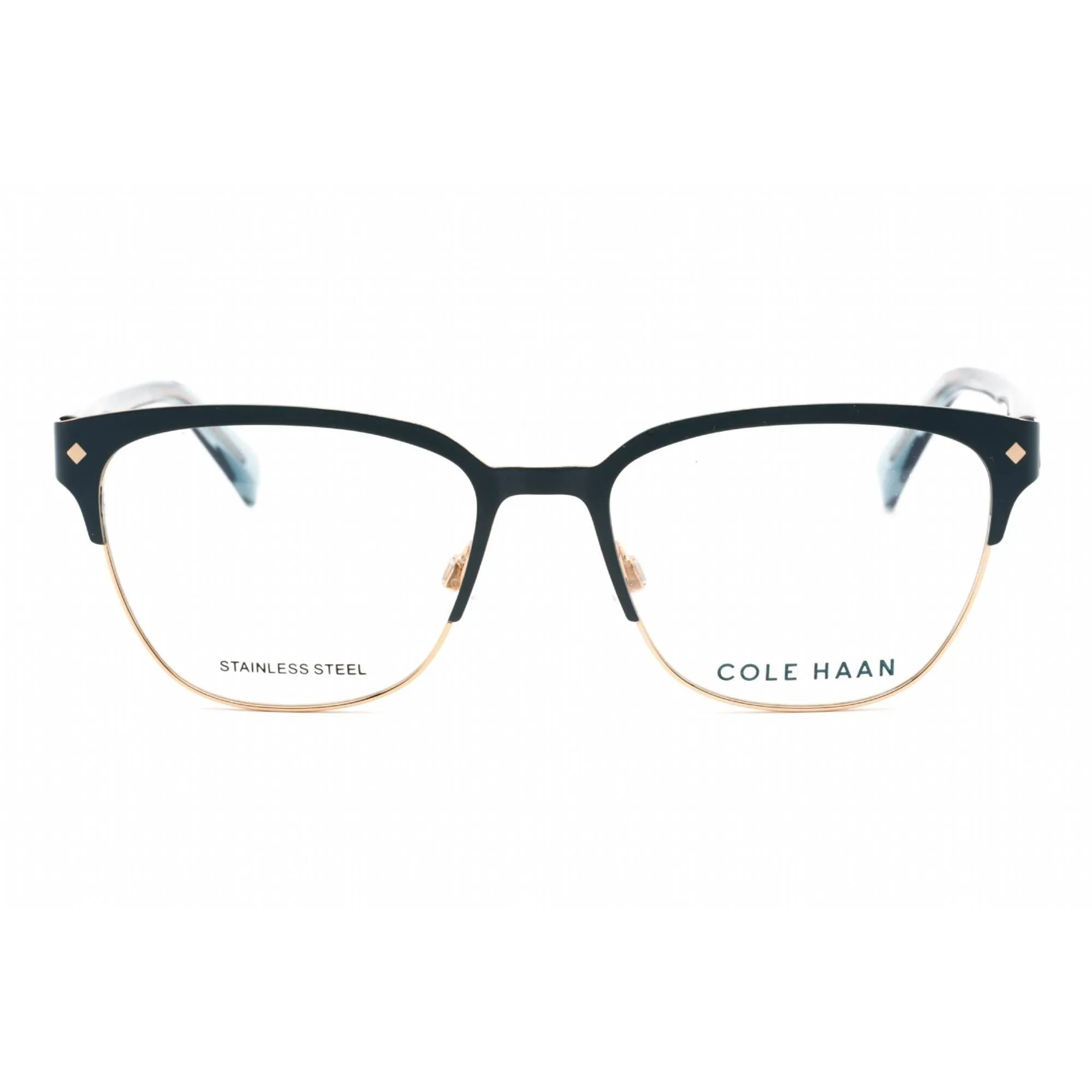Cole Haan Men's Eyeglasses - Teal Rectangular Full Rim Frame Clear Lens | CH5023 330