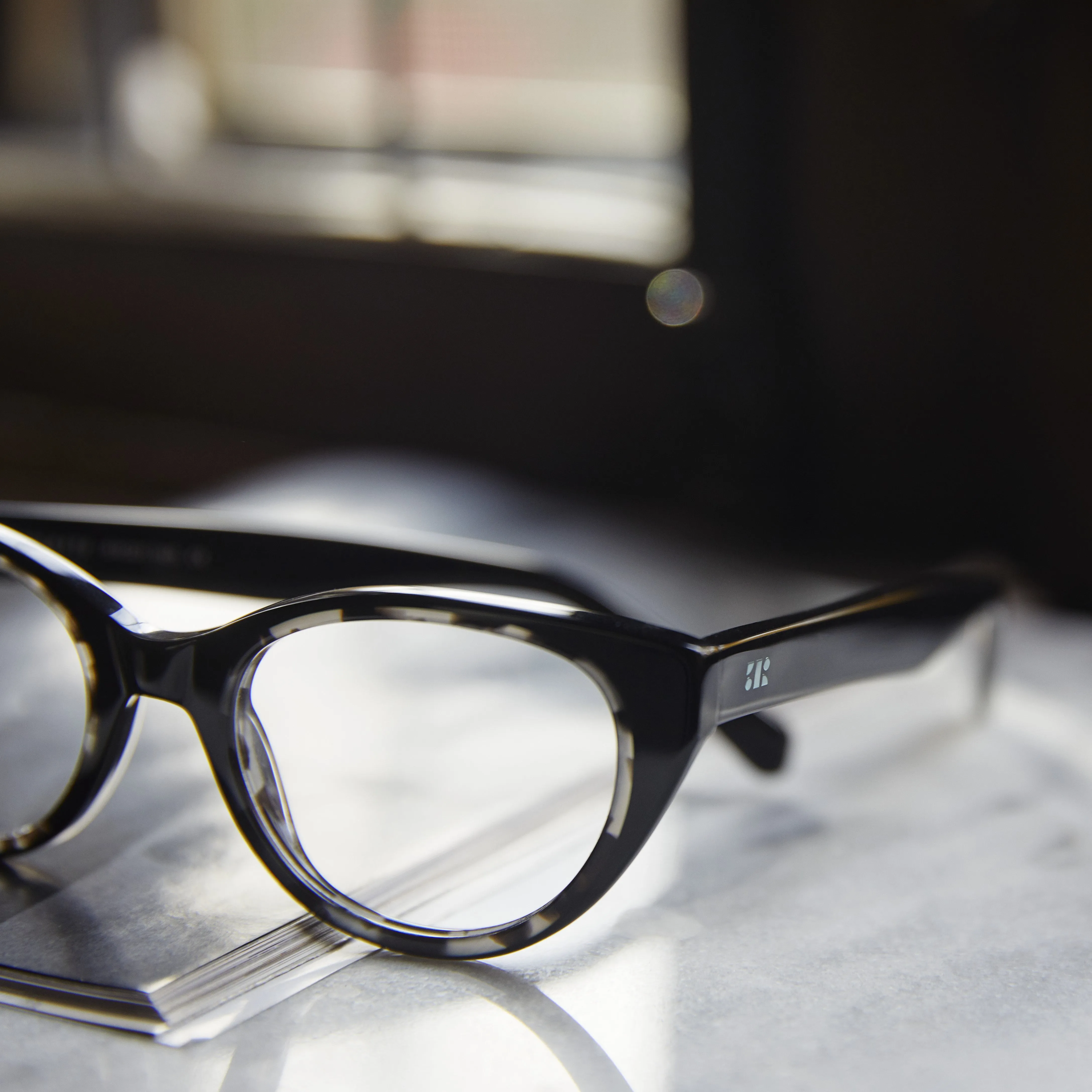 Colette Blue Light Tortoise & Brown