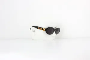Collectible 80s GIANNI VERSACE Oval EyeSunglasses w/ Gold Roses