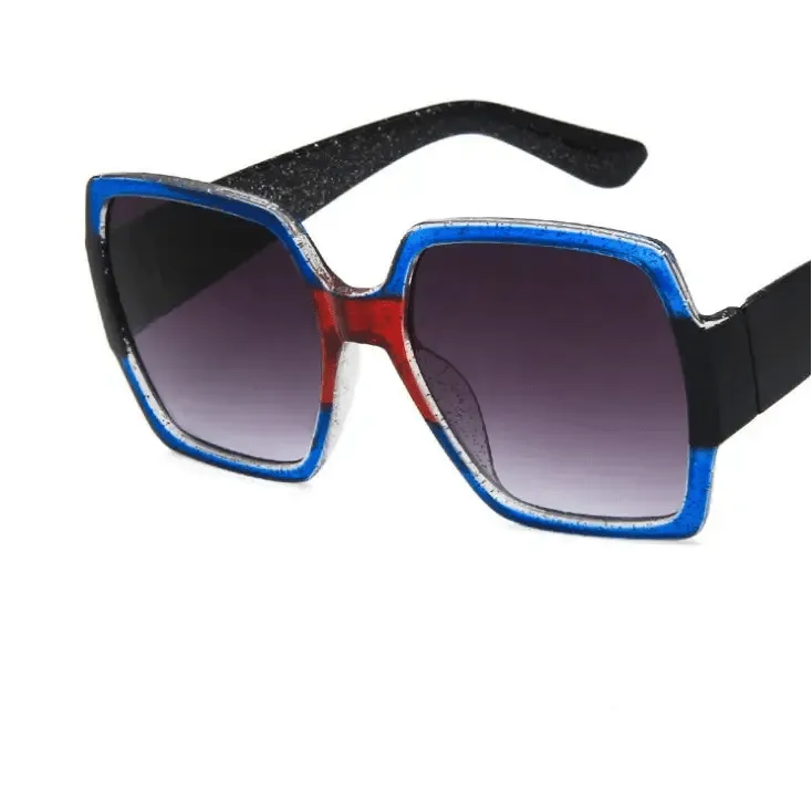 Colorful Glitter Sunglasses with UV Protection & Glittery Frame