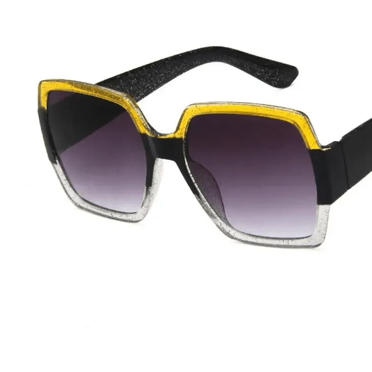 Colorful Glitter Sunglasses with UV Protection & Glittery Frame