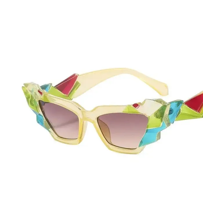 Colorful Polygon Eye Sunglasses