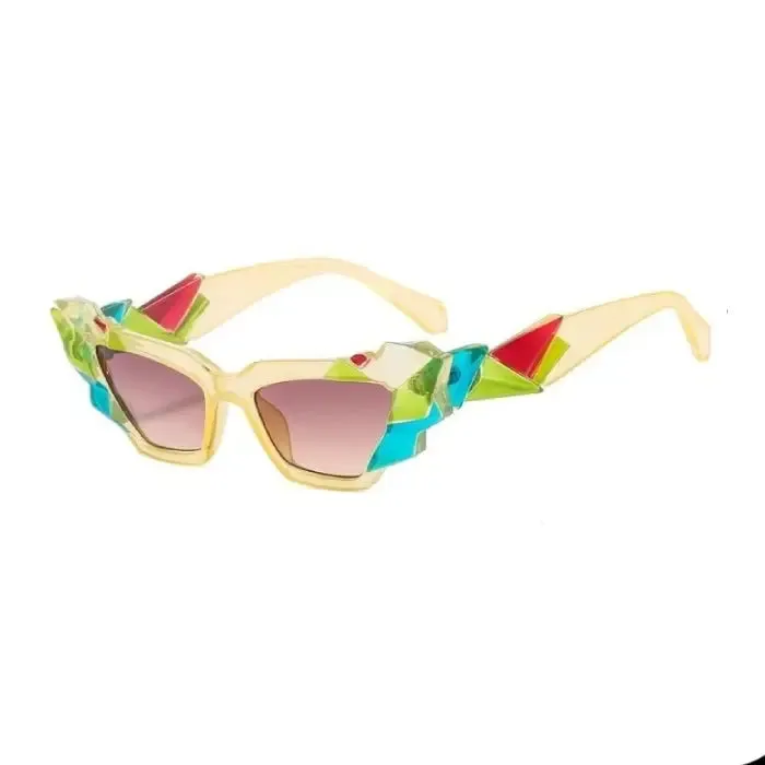 Colorful Polygon Eye Sunglasses