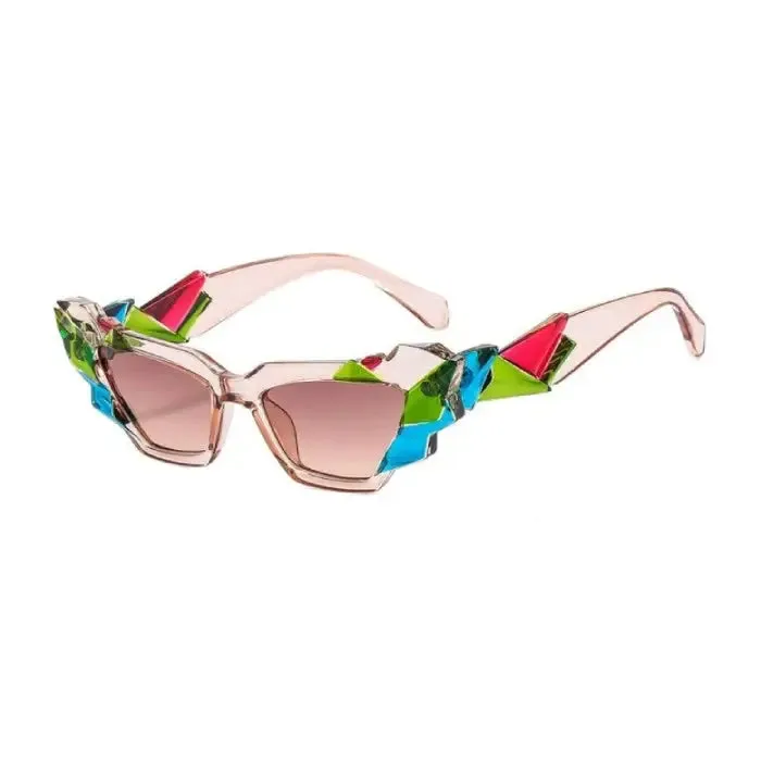 Colorful Polygon Eye Sunglasses