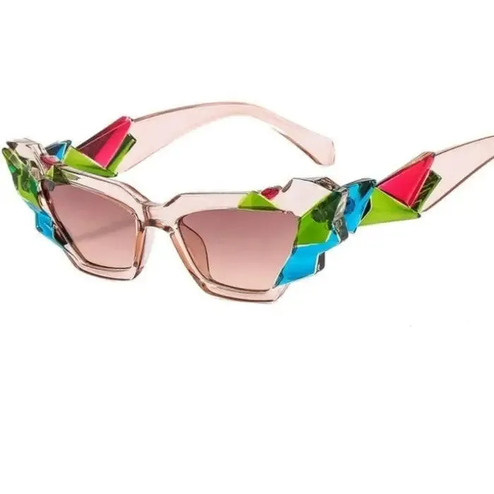 Colorful Polygon Eye Sunglasses