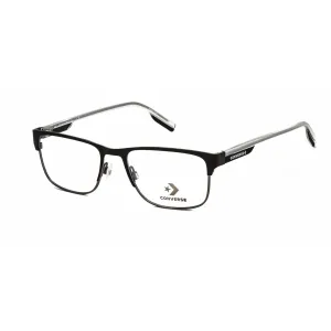 Converse Men's Eyeglasses - Clear Demo Lens Matte Black/Silver Frame | CV3000 001