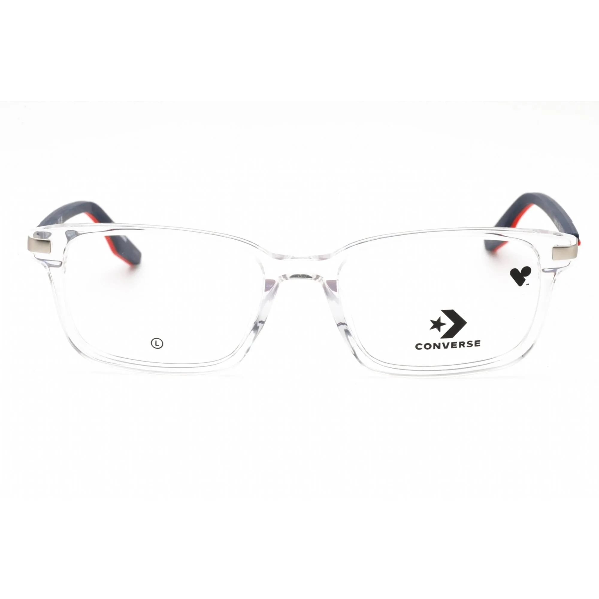 Converse Men's Eyeglasses - Crystal Clear Rectangular Plastic Full Rim | CV5070 970