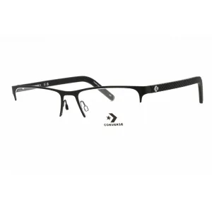 Converse Men's Eyeglasses - Matte Black Metal Rectangular Half Rim Frame | CV3016 001