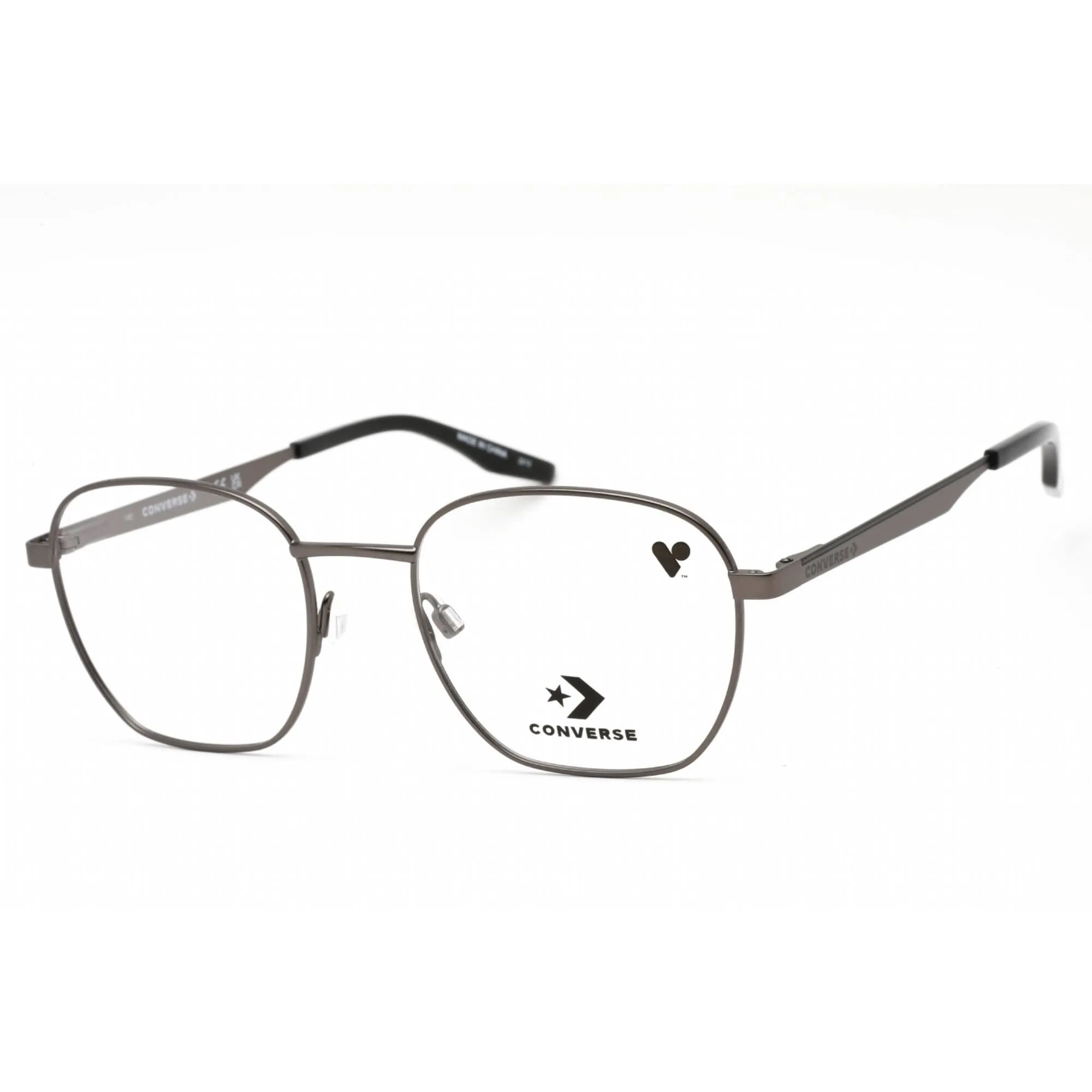 Converse Unisex Eyeglasses - Clear Demo Lens Satin Gunmetal Metal Frame | CV1009 070