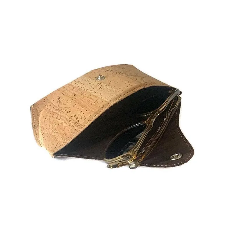 Cork Glasses Case Vegan Sunglasses Case in Natural