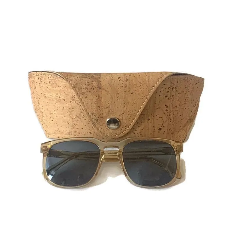 Cork Glasses Case Vegan Sunglasses Case in Natural