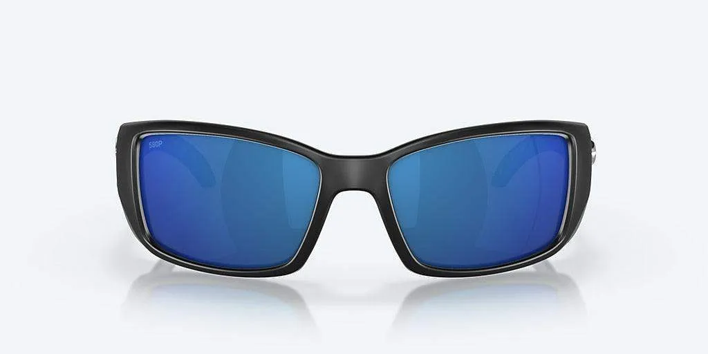Costa Blackfin Matte Black Frame Sunglasses – Blue Mirror 580P Lenses for High-Contrast Vision and UV Protection