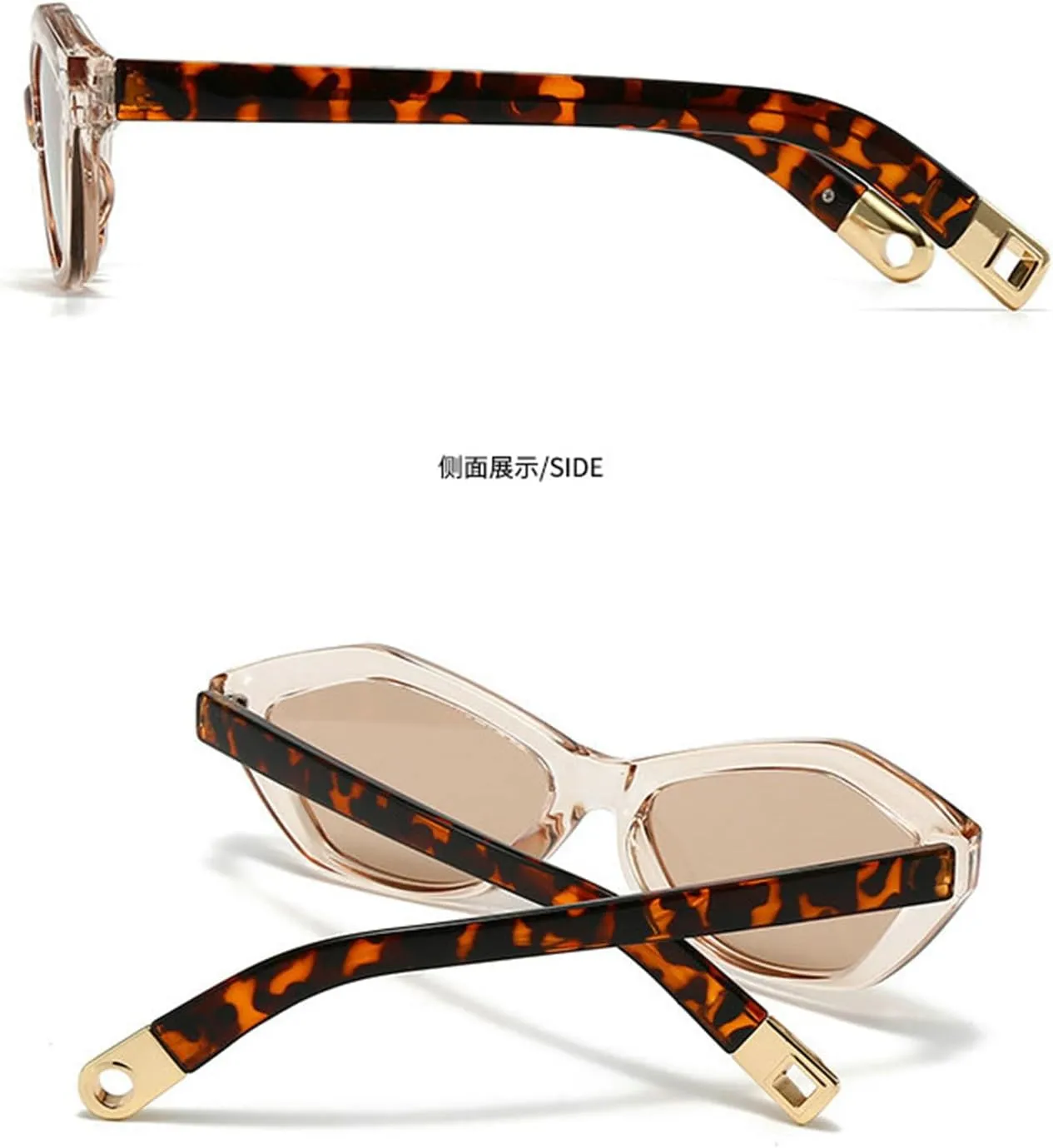 COTIA 2025 Fashion Cat Eye Sunglasses for Women Men Vintage Small Polygon Personality Cat-eye Travel Outdoor Sun Glasses