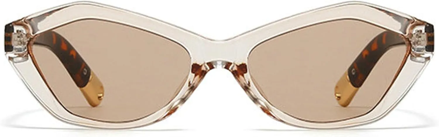 COTIA 2025 Fashion Cat Eye Sunglasses for Women Men Vintage Small Polygon Personality Cat-eye Travel Outdoor Sun Glasses
