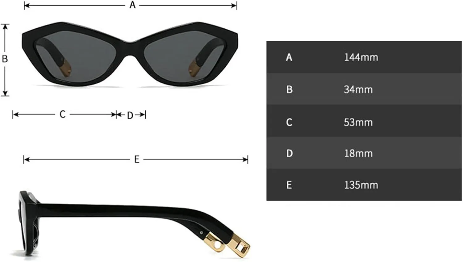 COTIA 2025 Fashion Cat Eye Sunglasses for Women Men Vintage Small Polygon Personality Cat-eye Travel Outdoor Sun Glasses