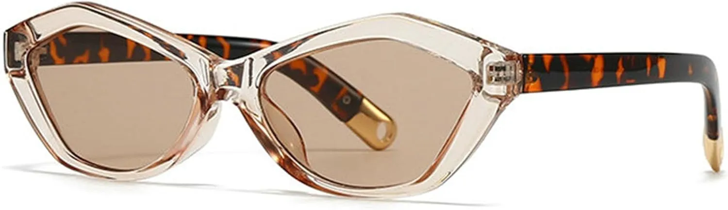 COTIA 2025 Fashion Cat Eye Sunglasses for Women Men Vintage Small Polygon Personality Cat-eye Travel Outdoor Sun Glasses