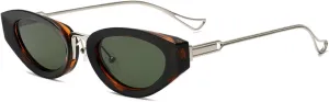 COTIA Cat Eye Sunglasses for Women Men Vintage Oval Metal Frame Retro Small Unique Personality Cool Sun Glasses Eyewear