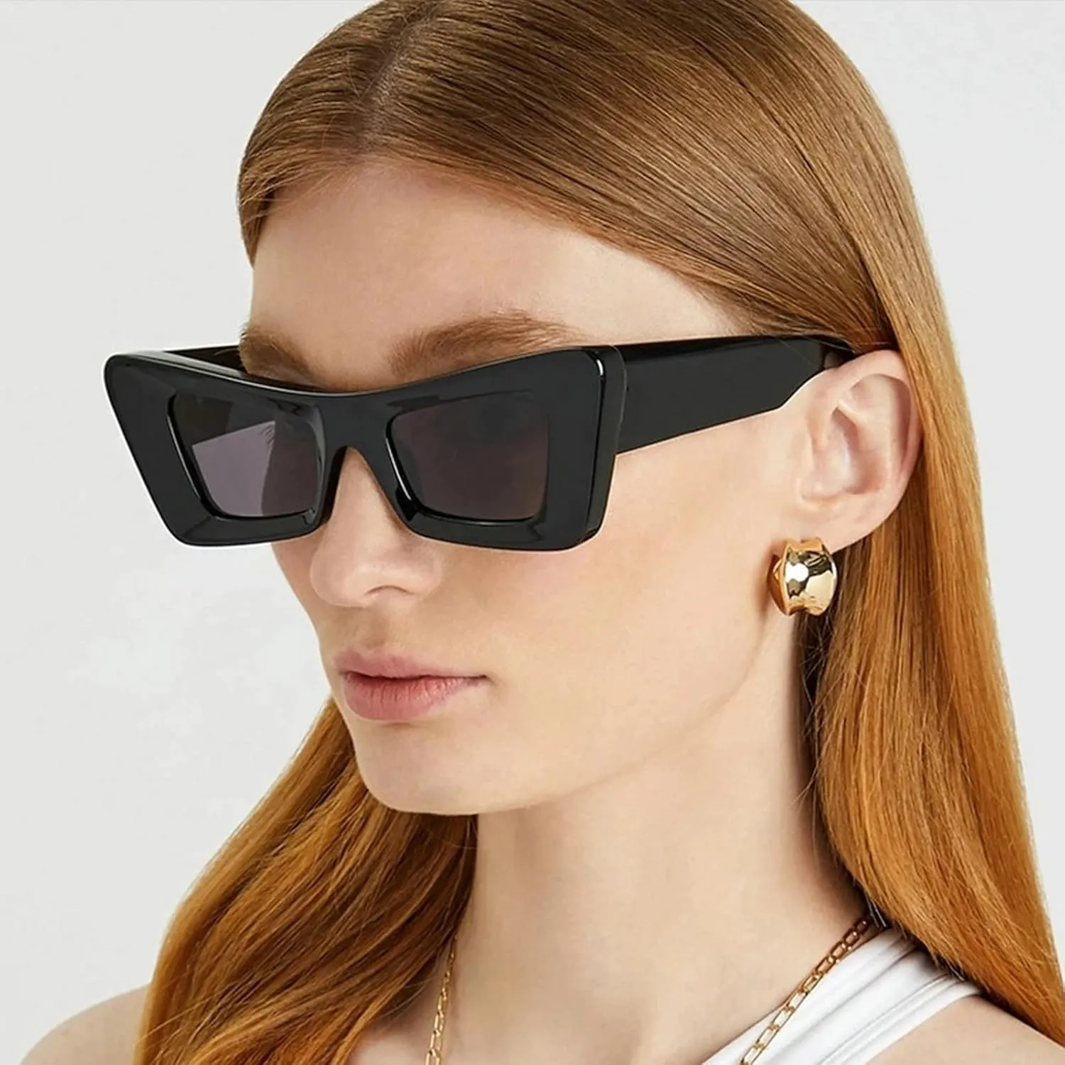 COTIA Cat Eye Sunglasses Women Fashion Vintage Square Men Personality Design Sun Glasses UV400 Eyewear