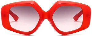 COTIA Fashion Cat Eye Polygon Irregular Oversized Sunglasses for Women Men Personality Vintage Sun Glasses W35