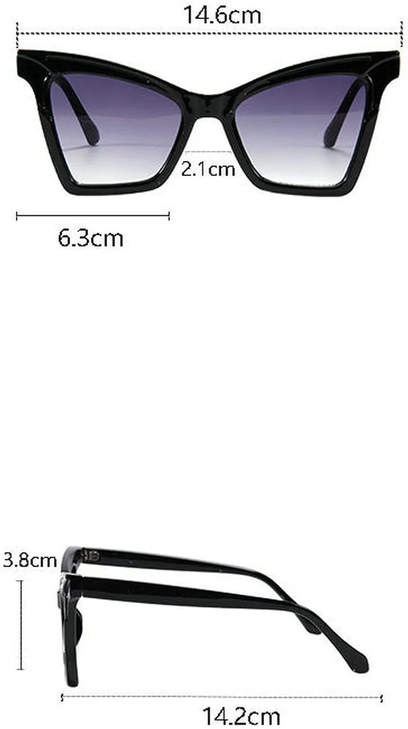 COTIA Fashion Cat Eye Sunglasses for Women Men Vintage Punk Sun Glasses Personality Trendy Cateye Sun Glasses