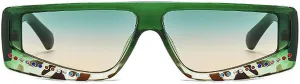 COTIA Fashion Cat Eye Vintage Sunglasses for Women Men Square Irregular Triangle Personality Diamond Decoration Sun Glasses