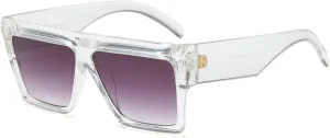 COTIA Oversized Flat Top Sunglasses Women Men Square Pilot Rimless Shades