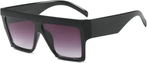COTIA Oversized Flat Top Sunglasses Women Men Square Pilot Rimless Shades