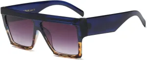 COTIA Oversized Flat Top Sunglasses Women Men Square Pilot Rimless Shades