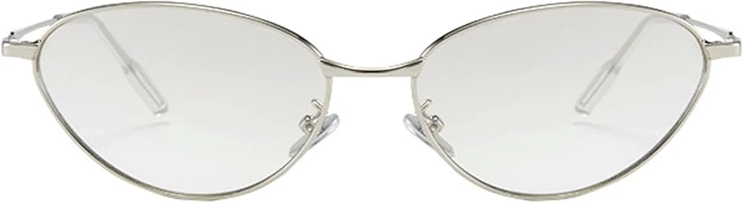COTIA Retro Small Cat Eye Sunglasses for Women Men Vintage Oval Metal Frame Unique Personality Cool Sun Glasses Eyewear