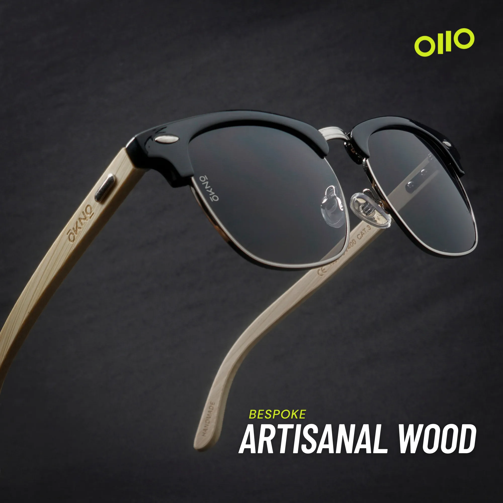Cruz Wood Black Power Sunglasses