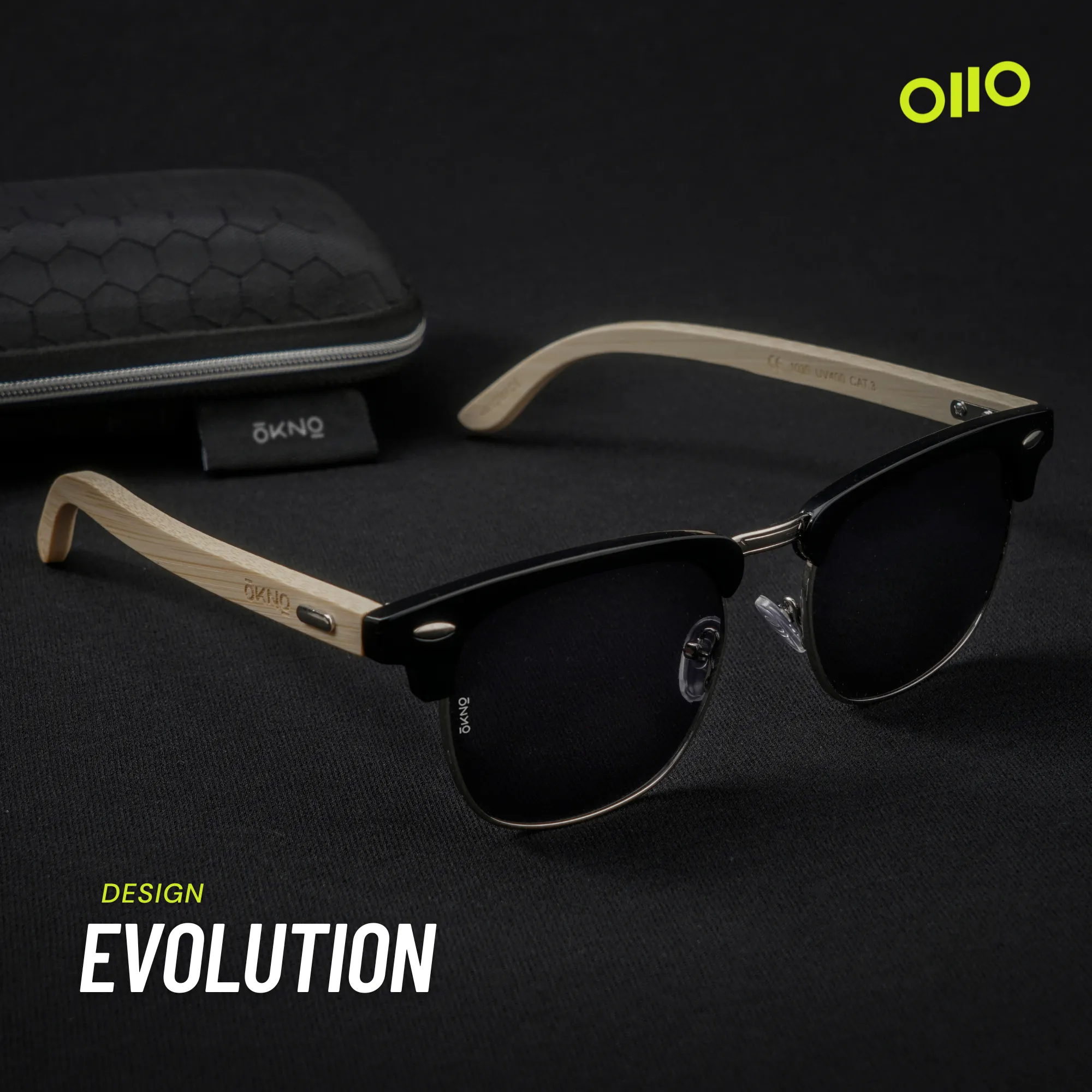 Cruz Wood Black Power Sunglasses