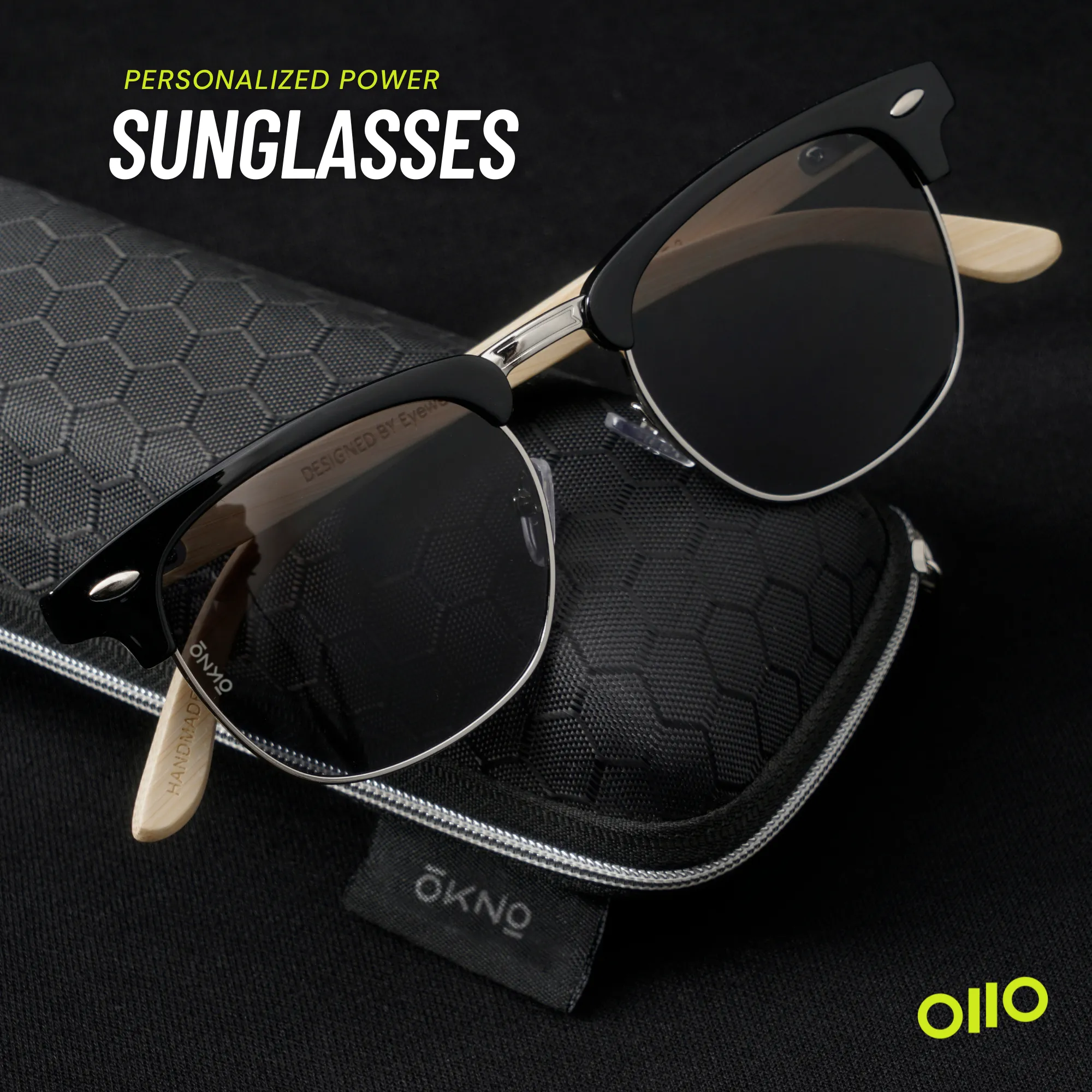 Cruz Wood Black Power Sunglasses