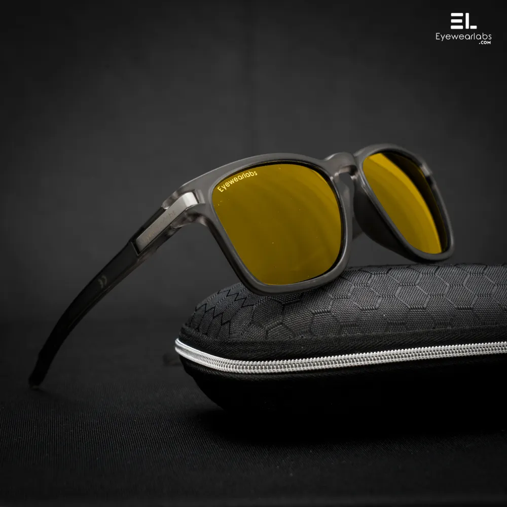 Crystal Grey Night Vision Yellow Power Sunglasses