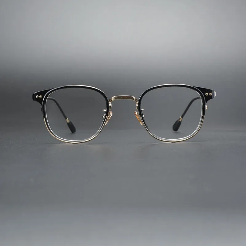 Cubojue Unisex Full Rim Square Alloy Hyperopic Reading Glasses