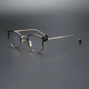 Cubojue Unisex Full Rim Square Alloy Hyperopic Reading Glasses