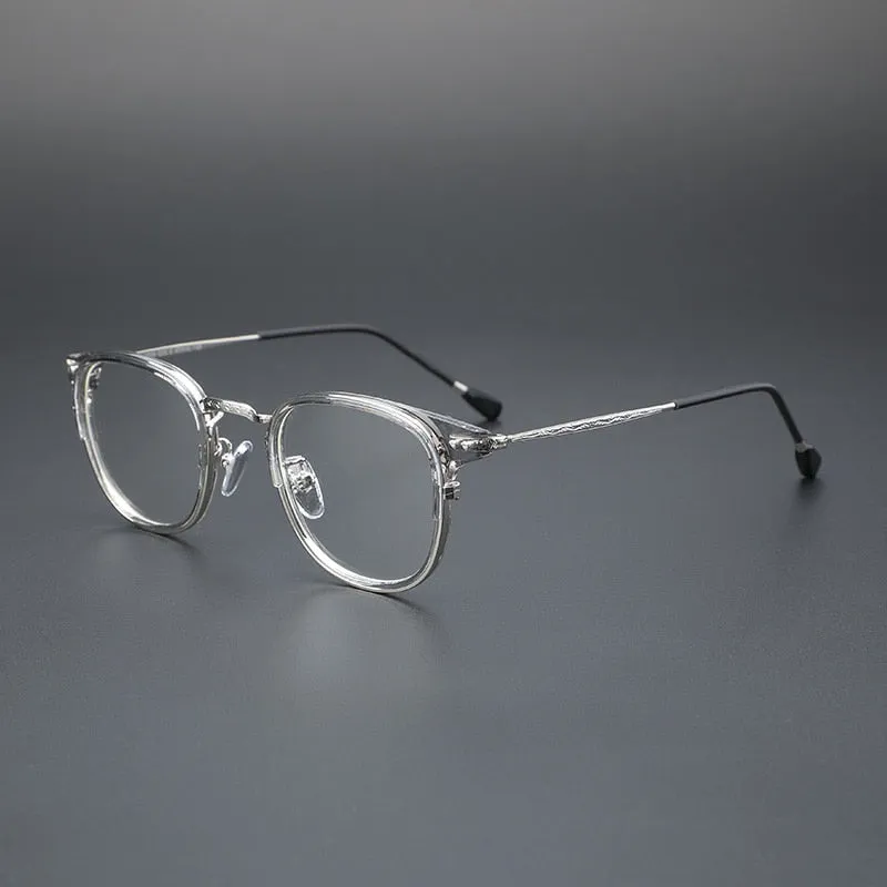 Cubojue Unisex Full Rim Square Alloy Hyperopic Reading Glasses