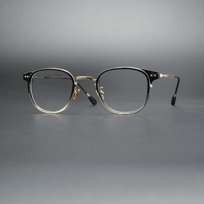 Cubojue Unisex Full Rim Square Alloy Hyperopic Reading Glasses