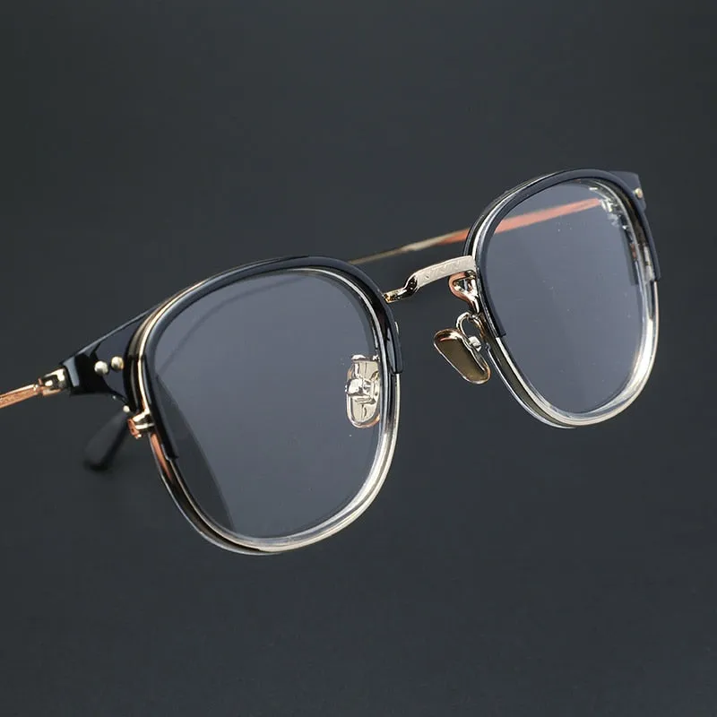 Cubojue Unisex Full Rim Square Alloy Hyperopic Reading Glasses