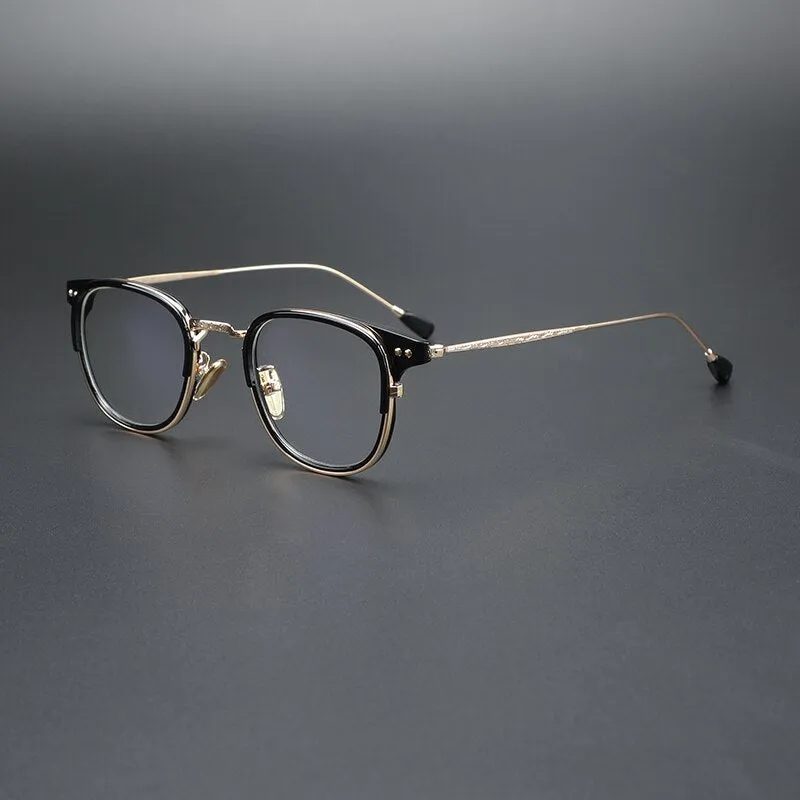 Cubojue Unisex Full Rim Square Alloy Hyperopic Reading Glasses