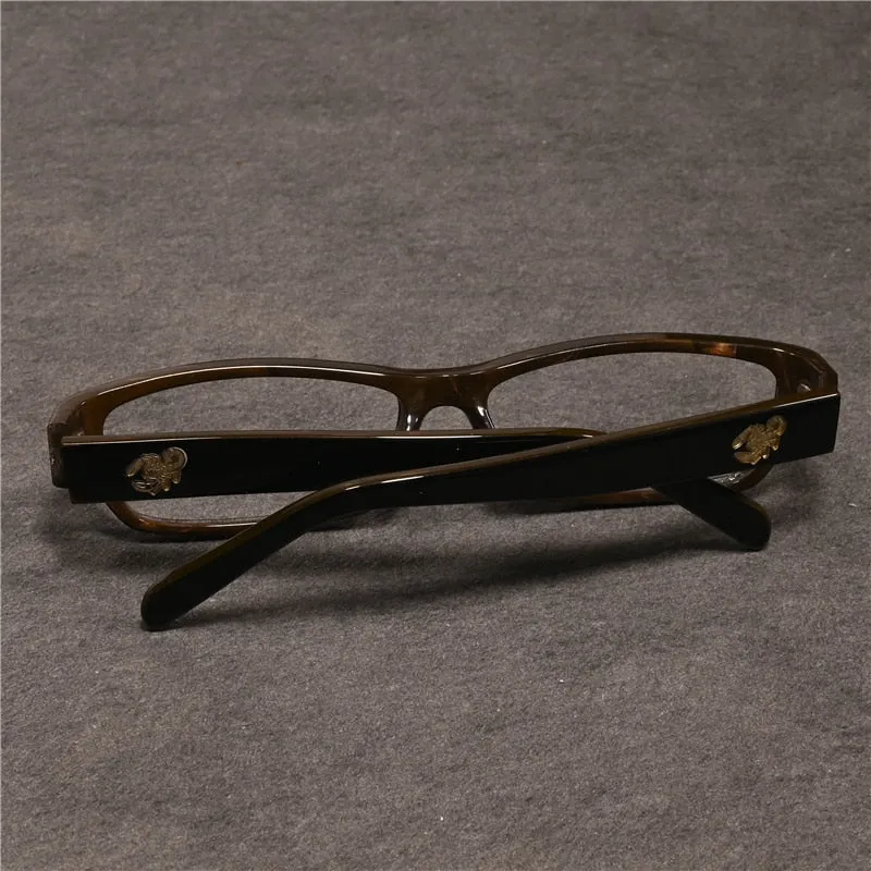 Cubojue Unisex Full Rim Square Tr 90 Titanium Presbyopic Reading Glasses 80027p