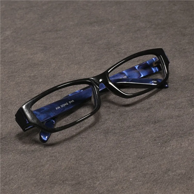 Cubojue Unisex Full Rim Square Tr 90 Titanium Presbyopic Reading Glasses 80027p