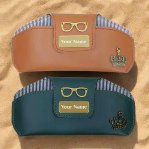 Customized Leather Sunglasses Case Combo with Name & Charms