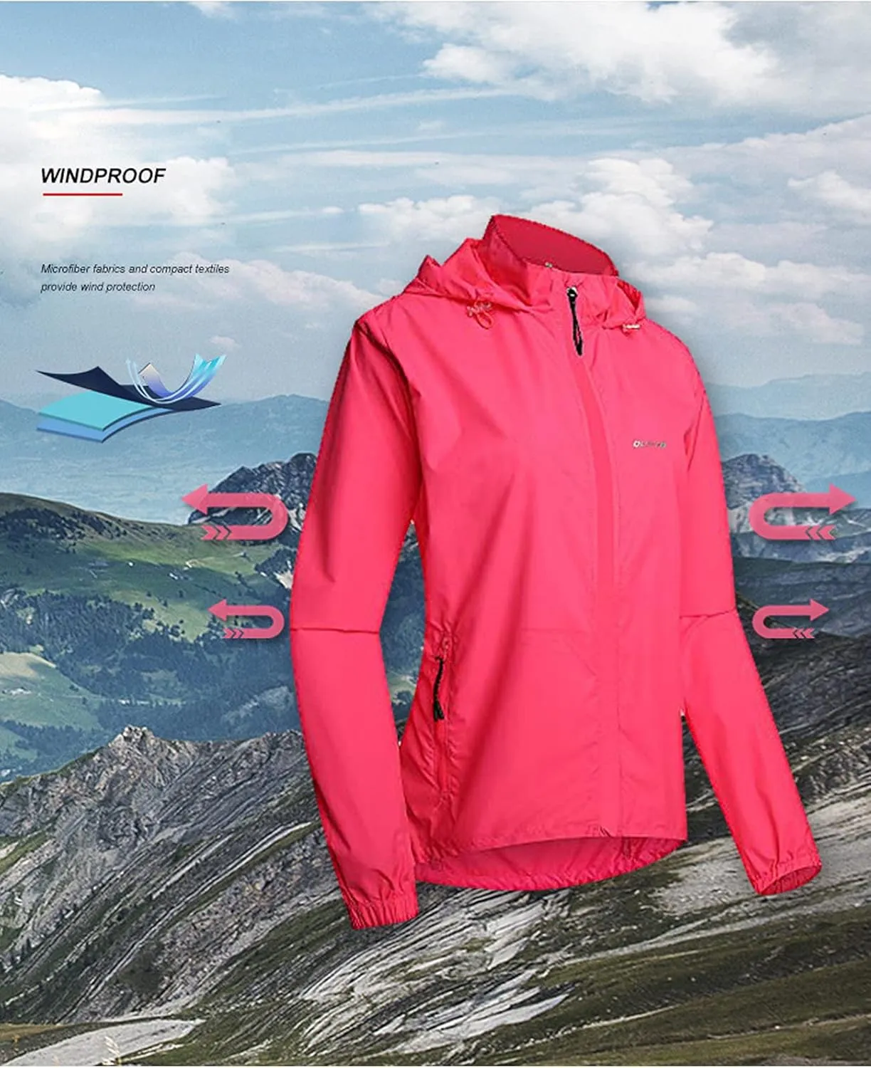 Cycling jacket windshield outdoor jacket hooded UV-proof breathable sports windbreaker